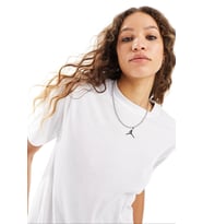 Nike Jordan Diamond Jumpan Women’s Loose Fit Top T-shirt Kadın Bol Kalıp File Detaylı Tişört Beyaz