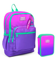 Coral High Pembe Mor Gradyan Kız Çocuk Okul Çantası ve Organizer Kalemlik Seti 23762 11137