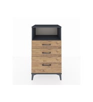 Hyperion Komodin Tek Raflı 3 Çekmeceli 60x44x106 Antrasit-Çam