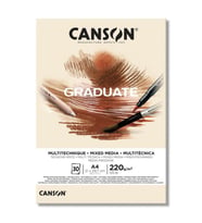 Canson Graduate Mixed Media Natural Çok Amaçlı Blok 220 gr. A4 30 yp. 