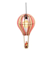 Çocuk Genç Odası İçin Doğal Ahşap Mdf 3D Puzzle Lazer Uçan Balon Avize - Biblo Ampul Dahil Değildir