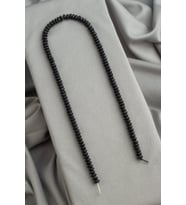 Hematit Doğal Taş Fasetli Rondela Kesim 6x3mm Dizi