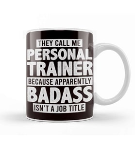 Personal Trainer Workout Bodybuilding Fitness Instructor Gym Kupa Bardak Porselen