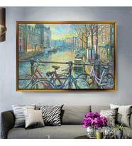 Altın Çerçeveli dekoratif tablo l1283 (Gold)