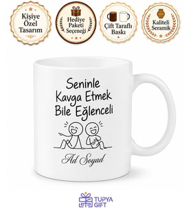 Kavga Ederken Bile Gülme Krizi Gelen Çiftlere Esprili Kupa Bardak Hediye