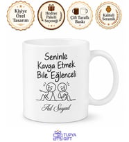 Kavga Ederken Bile Gülme Krizi Gelen Çiftlere Esprili Kupa Bardak Hediye