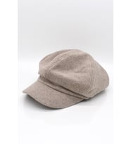 Kadın Kasket Yün Flat Cap Vizon Şapka