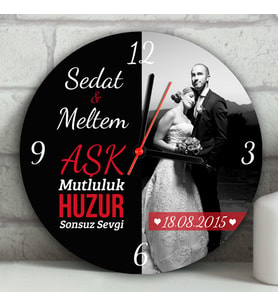 Yeni Evli Çiftlere Özel Duvar Saati