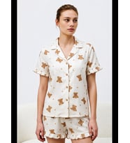 Night Kadın Premium Fırfırlı Pijama Takımı