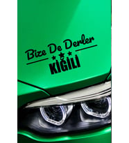 Bingöl Kiğı Siyah Araç Sticker  Bingöl Bize De Derler  Kiğili 40x15 cm Oto Sticker