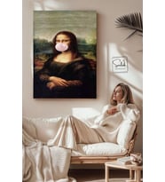 SAKIZ ŞİŞİREN MONOLİSA KANVAS TABLO CANVAS ÖLÇÜ SEÇMEYİ UNUTMAYNINIZ : ) (Beyaz)