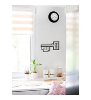 Kilit Anahtar Geometrik Tablo Ahşap Mdf Lazer Kesim