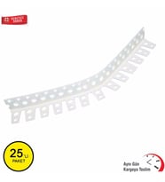 Plastik Alçı Köşesi - Esnek Köşe - Dansöz Köşe 250 Cm (25 Adet)