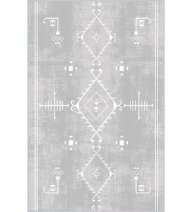 Eliana Home Baskılı, Yıkanabilir Kaymaz Taban Salon Halısı LNA1605 100x150 cm (Gri)