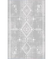 Eliana Home Baskılı, Yıkanabilir Kaymaz Taban Salon Halısı LNA1605 100x150 cm (Gri)