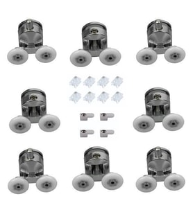 Duşakabin Tekerleği Rulman Metal Gövdeli 8 li Set Teker Çapı 22 mm