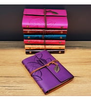 Yaprak Desenli Deri Defter Asorti