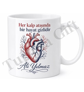 Kardiyologa Hediye Kişiye Özel Baskılı Kupa Bardak Kardiyoloji Hediyesi