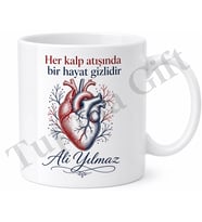 Kardiyologa Hediye Kişiye Özel Baskılı Kupa Bardak Kardiyoloji Hediyesi