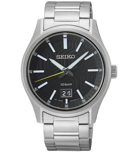 SEIKO SUR535P SAFİR CAM ÇELİK ERKEK KOL SAATİ (Siyah)