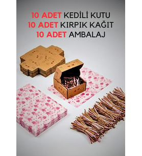 E-Ticaret Kutusu - 10'lu Butik Hediye Paketleme Seti