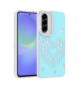 Lexroo Galaxy A37 Kılıf Damla Taşlı Rivas Sert PC Kılıf - Mavi
