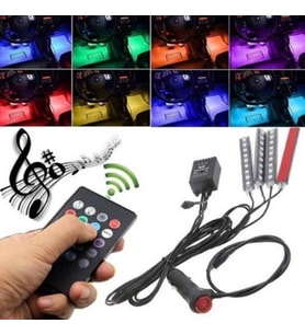 Müziğe Sese Duyarlı Ayak Altı Led Kumandalı Rgb