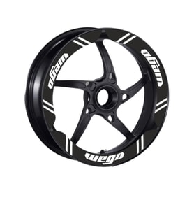 Tvs Wego 110 2012 - 2024 Uyumlu Siyah Geniş 1 Set Jant Şeridi