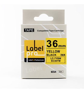 Tonersepeti Epson LC-7YBW Sarı Üzeri Siyah 36MM 9Metre Muadil Etiket