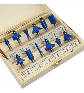 Topshop TH03038 Freze Bıçağı 6mm Set 12 Parça (Kırmızı)