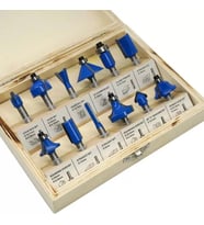 Topshop TH03038 Freze Bıçağı 6mm Set 12 Parça (Kırmızı)