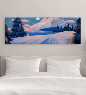 BK Gift Yatak Odası Konseptli Panorama Kanvas Tablo 100x35cm-17