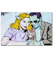 Cakatablo  Joker ve Harley Quinn Vintage MDF Tablo