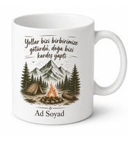 Kişiye Özel Kamp Arkadaşı Baskılı Kupa Bardak Doğa Hediyesi