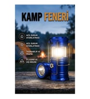 Güneş Enerjili Katlanabilir Kamp Feneri USB Şarjlı LED Aydınlatma ve Taşınabilir Güç Kaynağı