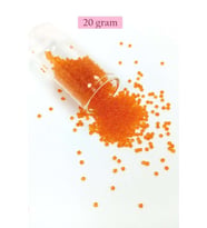 Dökme Cam Kum Boncuk (11/0) 2 mm - 20 Gram - Şeffaf Turuncu - BNC016