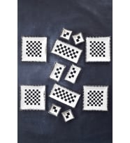 12 Parça 4 Kişilik Dama Kahvaltı Takımı Handmade Kahvaltılık Sunum Seti Servis Tabakları