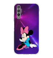 Huawei Nova 5t  Kamera korumalı Kapak Minnie Mouse Tasarımlı  Şeffaf Kılıf