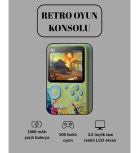 Northcity G5 Game Box Retro Mini Oyun Konsolu – 500 Dahili Oyun Nostaljik Oyun Konsolu