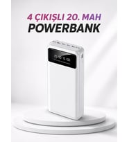 4 Çıkışlı 20.000 MAH Powerbank Taşınabilir Çoklu Giriş
