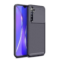 Realme XT Karbon Desenli Negro Silikon Kılıf (Siyah)