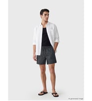 LCW SWIMWEAR Siyah Kısa Boy Baskılı Erkek Deniz Şortu