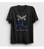 Presmono Unisex Siyah Sathanas Mayhem T-Shirt 65017tt