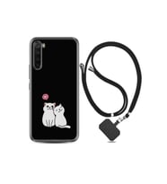 Xiaomi Redmi Note 8 Kılıf Silikon Ipli Boyun Askılı Desenli Love Cats 1690