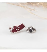 925 Ayar Gümüş Türkiye Haritası Rozet
