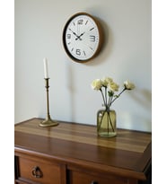 36 Cm Kahverengi Modern Dekoratif Duvar Saati (Standart)