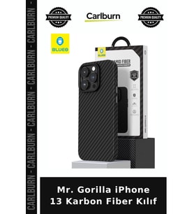 Mr. Gorilla iPhone 13 Karbon Fiber Kılıf Stil Sahibi Fonksiyonel Pratik Koruma