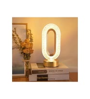Dekoratif Gold Desenli Dokunmatik USB Şarjlı Dikdörtgen Modern Tasarım Gece Lambası