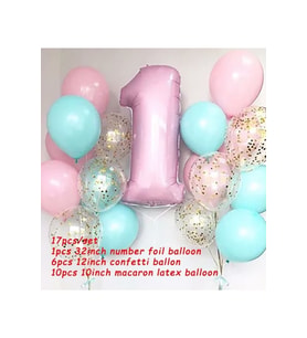 1 Yaş Renkli Balon Seti
