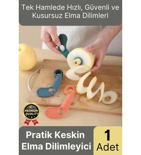 Çok Amaçlı Kullanım Pratik Dayanıklı Plastik Sağlam Kaymaz Keskin Şekilli Elma Dilimleme Aparatı